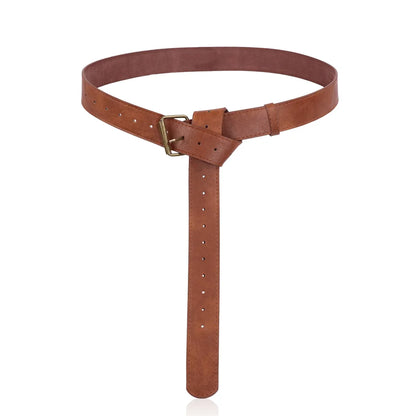 Renaissance Leather Cosplay Belt – Medieval Wizard Waist Bag with Alchemy Bottle, Cork Stopper & Copper Coin