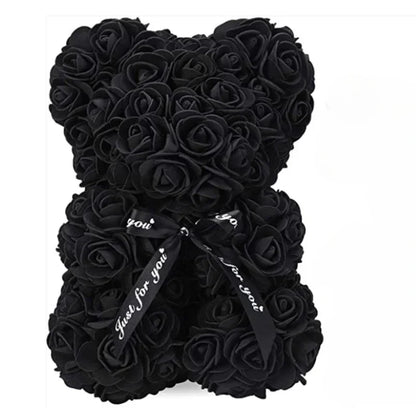 Forever Rose Teddy Bear – Artificial Flower Gift for Mom & Special Occasions