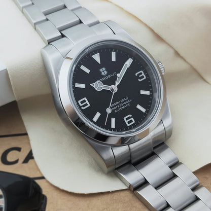 Corgeut 36mm/39mm Luxury Automatic Mechanical Watch – Sapphire Crystal, 10Bar Waterproof, Classic Number Dial Men’s Wristwatch