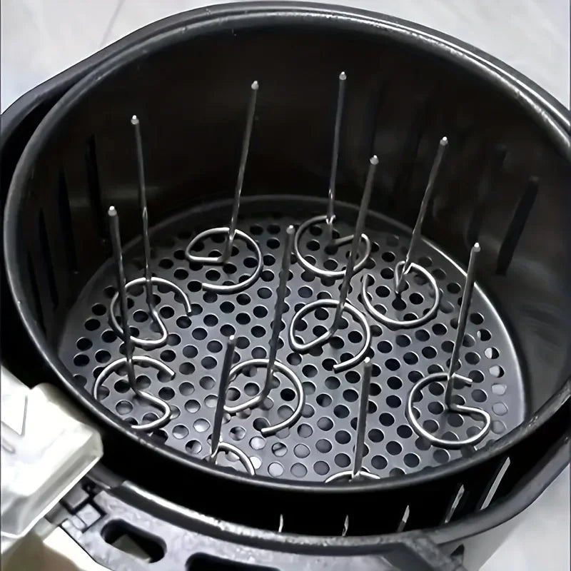 10pcs Air Fryer Oven Skewer Grill Set - Universal Accessories with Food Grade 304 Stainless Steel Baking Needles