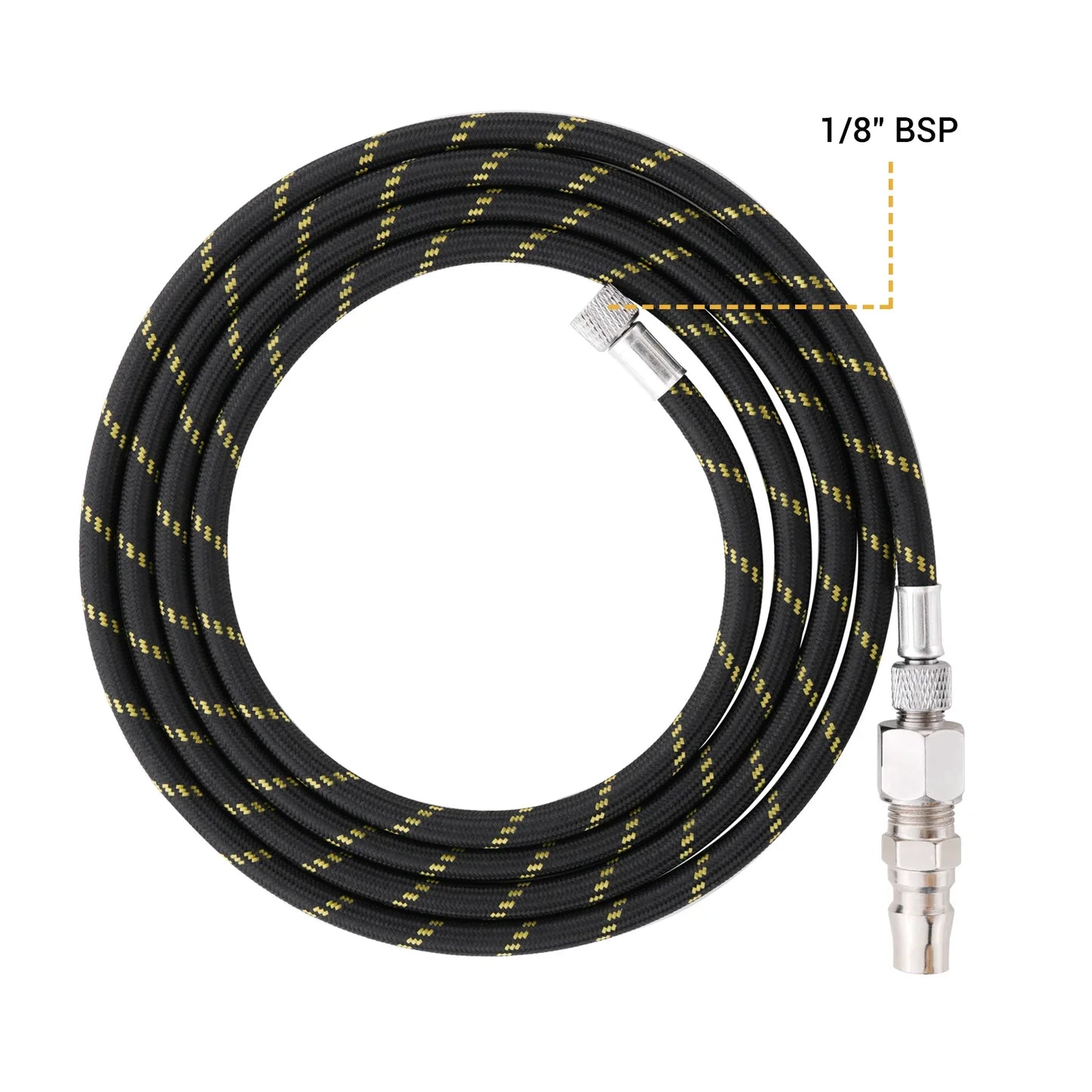 Professional Nylon Braided Airbrush Hose – 1/8" x 1.8m (5.9ft) Standard Fitting for Airbrush DIY