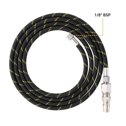 Professional Nylon Braided Airbrush Hose – 1/8" x 1.8m (5.9ft) Standard Fitting for Airbrush DIY
