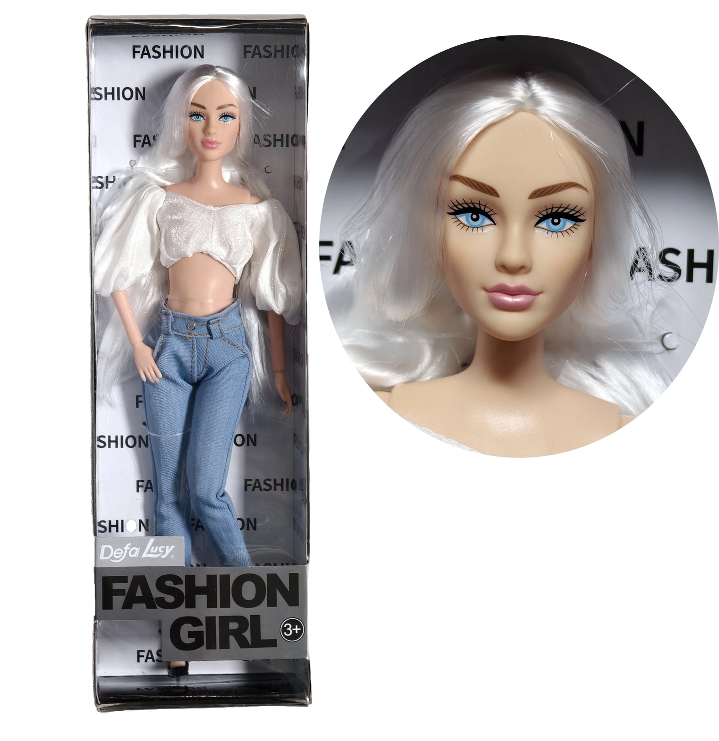Original DEFA Lucy Fashion Doll – 1/6 Scale Beautiful Girl Doll with Clothes, New Gift