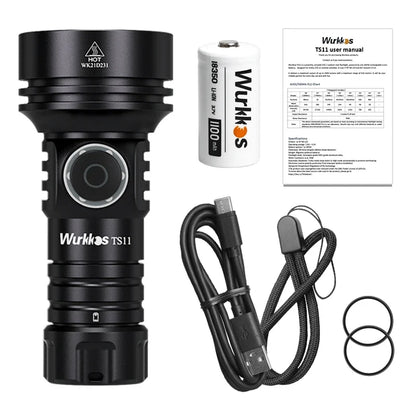 Wurkkos TS11 Mini 2000LM Flashlight - USB-C Rechargeable 18350 SFT40 EDC Torch with RGB, IP68 & Anduril 2.0