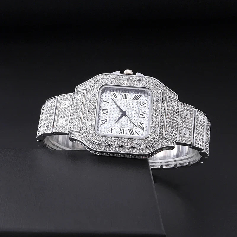 Luxury Silver Stainless Steel Quartz Watch for Men – Dainty Business Casual Wristwatch