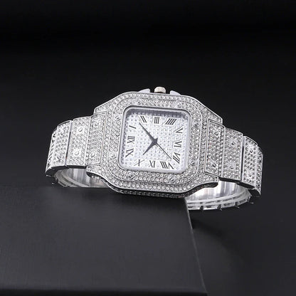 Luxury Silver Stainless Steel Quartz Watch for Men – Dainty Business Casual Wristwatch