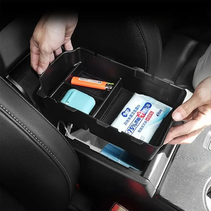 Honda Civic 11th Gen 2021–2023 Central Armrest Storage Box – Black Interior Organizer Tray for Car Console Storage