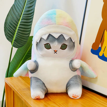 Fun Transformed Cat Doll Plush Toy – Cute 25cm Shark Cat Plush Gift for Girls and Children