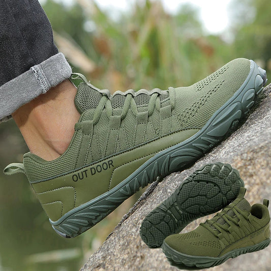 New Plus-Size Hiking & Outdoor Shoes – Wide Fit Barefoot Casual Sneakers for Men & Women