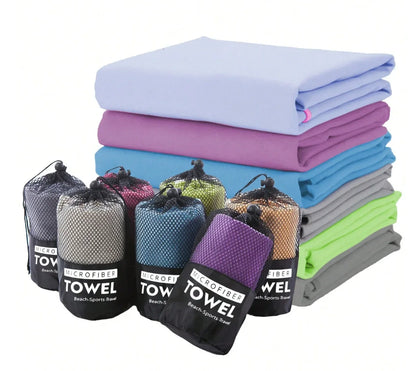 Quick Dry Microfiber Travel Towel – Ultra Absorbent, Super Soft & Compact Sports/Camping Towel for Outdoor Use (1pc)