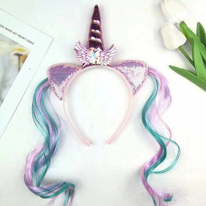 Unicorn Birthday Headband for Girls — Cute Kids Hair Hoop for Party & Baby Shower