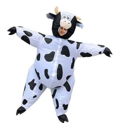Adult Inflatable Cow Costume – Scary Monster Blow-Up Cosplay for Halloween, Christmas, Party & Stage Festival