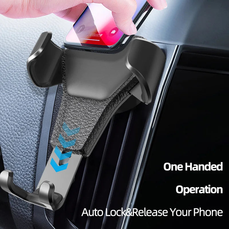 Gravity Car Phone Holder – Air Vent Clip Mount for iPhone & Smartphones
