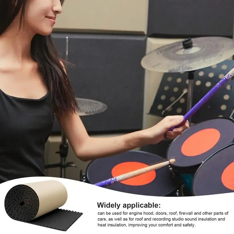 Self-Adhesive Sound Absorbing Acoustic Panels Waterproof Soundproof Pads for Car & Studio