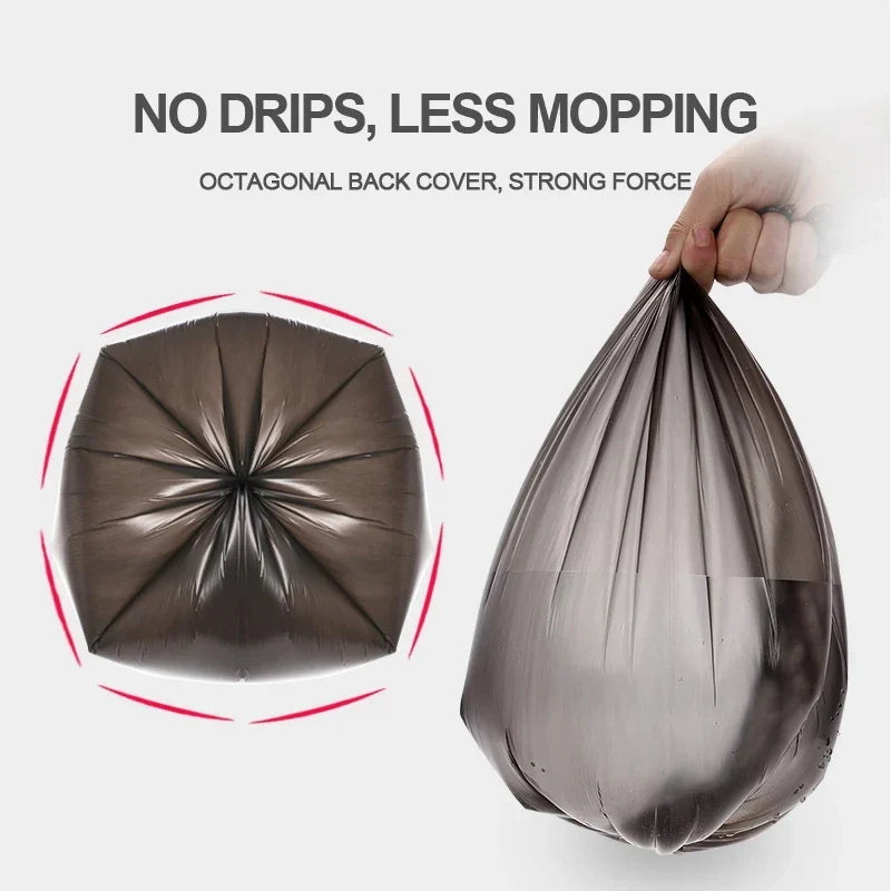 100pcs Black Household Rubbish Bags for Bathroom, Kitchen, and Trash Can - Disposable Plastic Garbage Bags