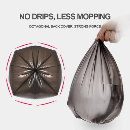 100pcs Black Household Rubbish Bags for Bathroom, Kitchen, and Trash Can - Disposable Plastic Garbage Bags