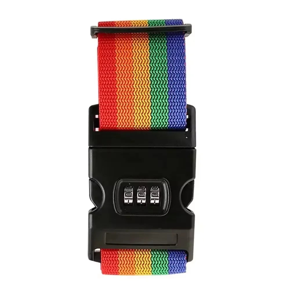 Adjustable Anti-Theft Luggage Strap — Password Lock Baggage Belt for Suitcase & Travel Bags