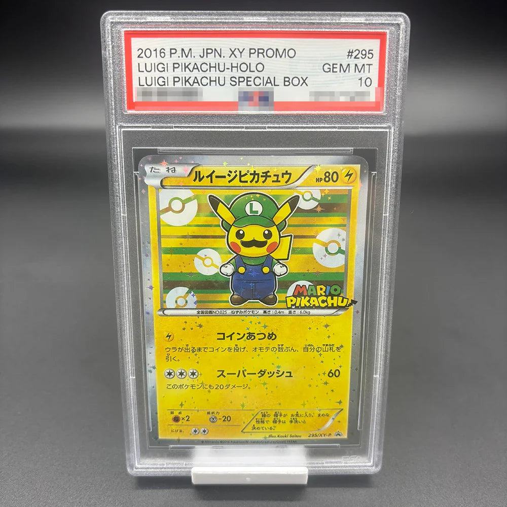 DIY 2023 PTCG Van Gogh Pikachu & Grey Felt Hat Collection Card – 10-Point Rating Anime Game Card Gift Toy