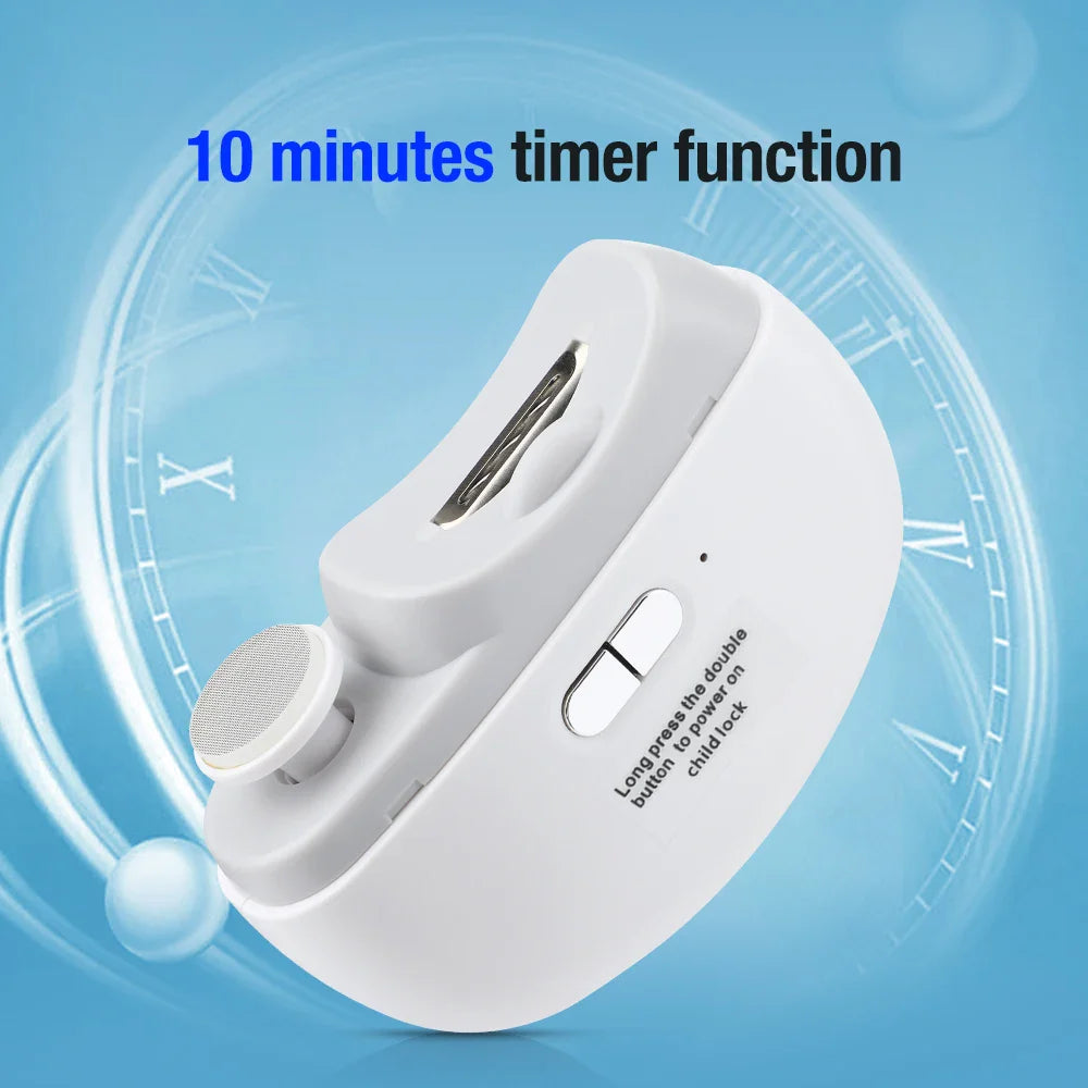 Rechargeable Electric Nail Clipper & Trimmer for Baby and Adult - Grinding, Polishing, and Automatic Manicure with LED Light
