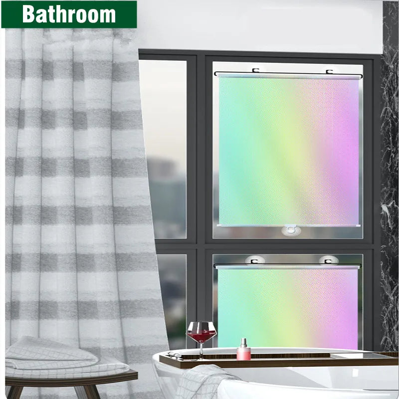 Universal Roller Blinds: Suction Cup Sunshade Blackout Curtain for Car, Bedroom, Kitchen, Office Window - Nail-Free Sun-Shading Curtains