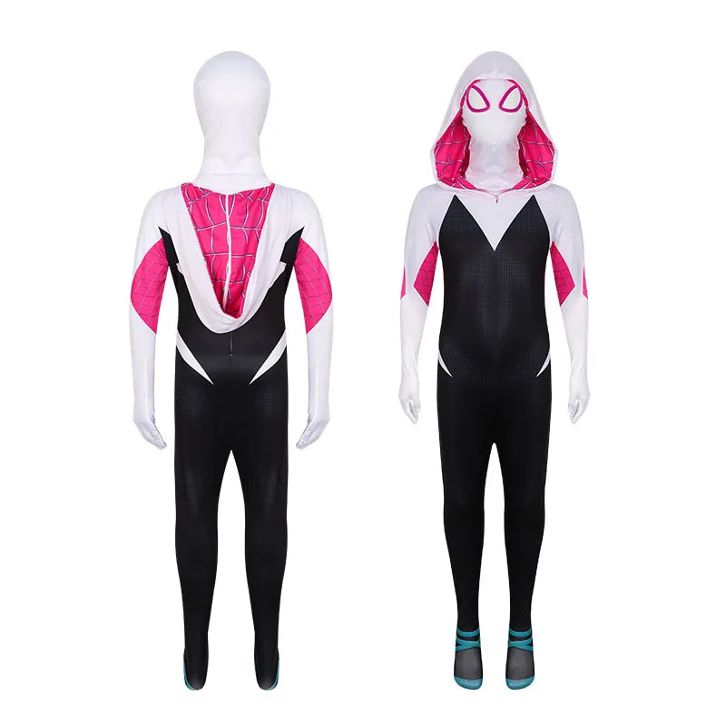 Kids Spiderman Costume – Miles Morales Superhero 3D Zentai Bodysuit Jumpsuit for Boys & Girls, Halloween Cosplay Outfit