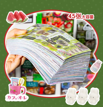 MINKYS 45 Sheets Retro Decorative Stickers – Laptop, Kpop, Toploader, Photocard Sticker Book, Kids Gift & School Stationery