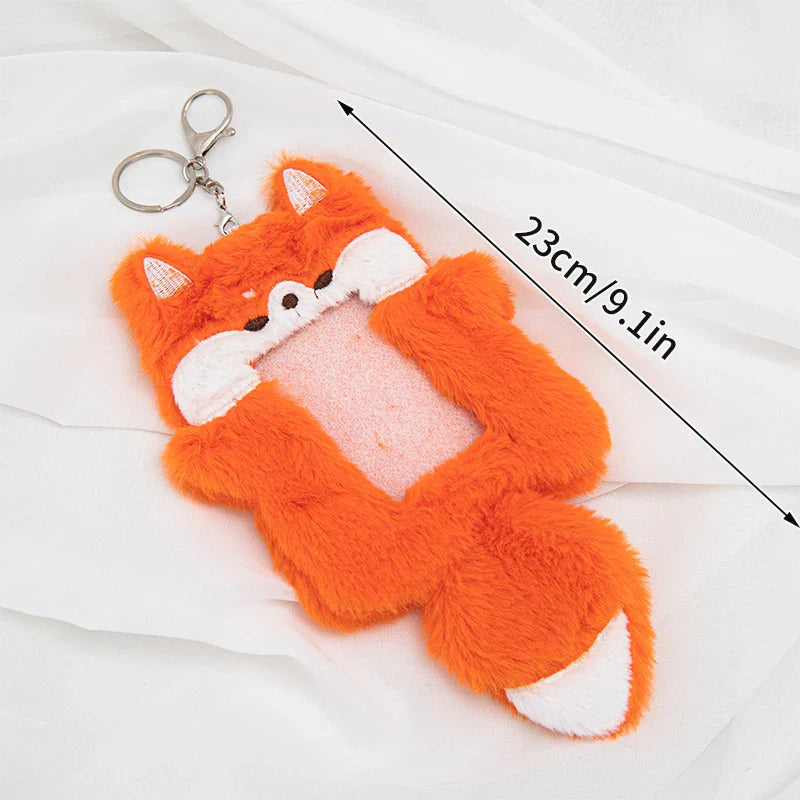 Cute Plush Photo Card Holder - Kpop Idol Bus Card Protector & Picture Album Case