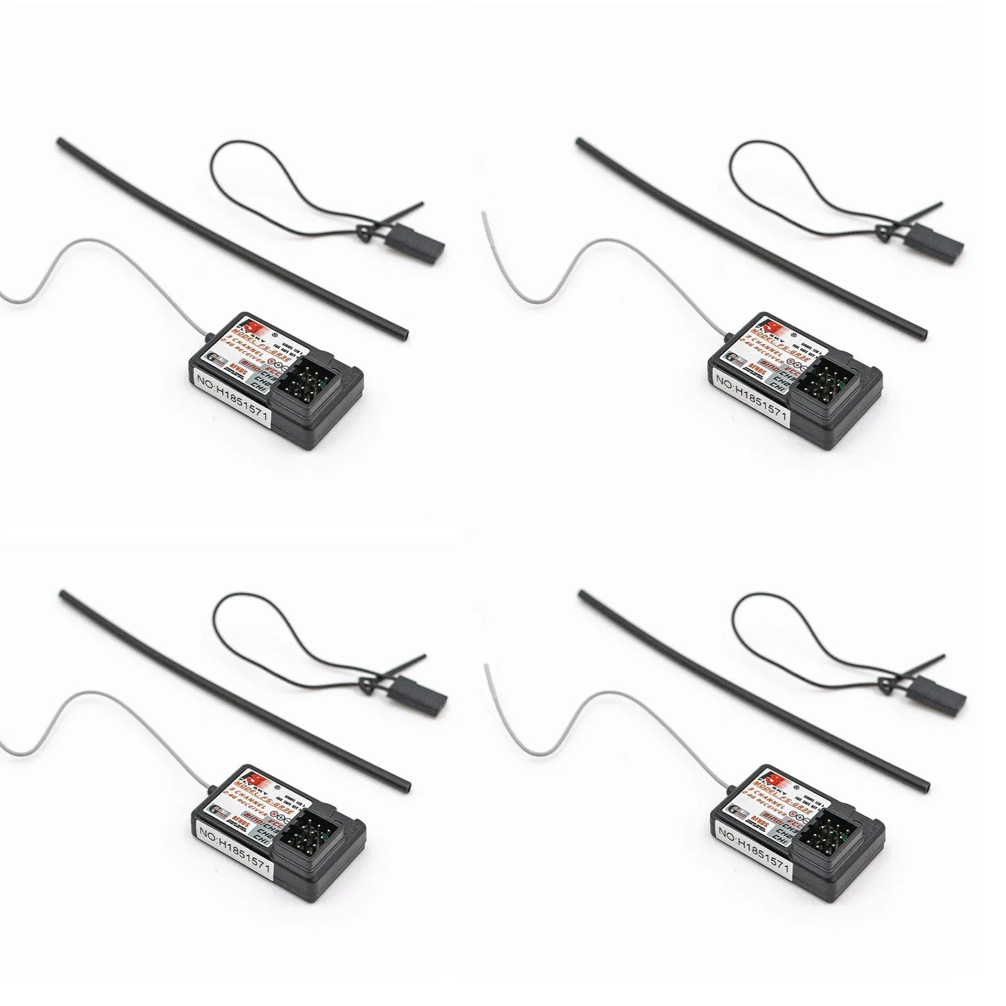 Flysky FS-GR3E 3-Channel 2.4G Receiver for RC Car, Truck, Boat – Upgrade for GT3B/GT3C Transmitter, Failsafe Included (1/2/4pcs)