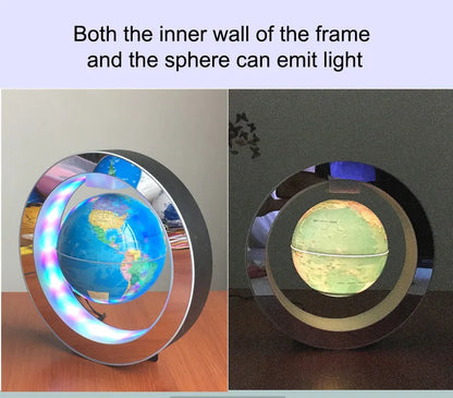 Magnetic Levitation Globe – 4" & 6" Desk Decoration for Office & Living Room, Perfect for Birthday & New Year Gifts
