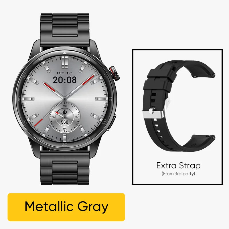 Global Version realme Watch S2 – 1.43'' AMOLED Smartwatch, 20-Day Battery, AI Engine, IP68 Waterproof
