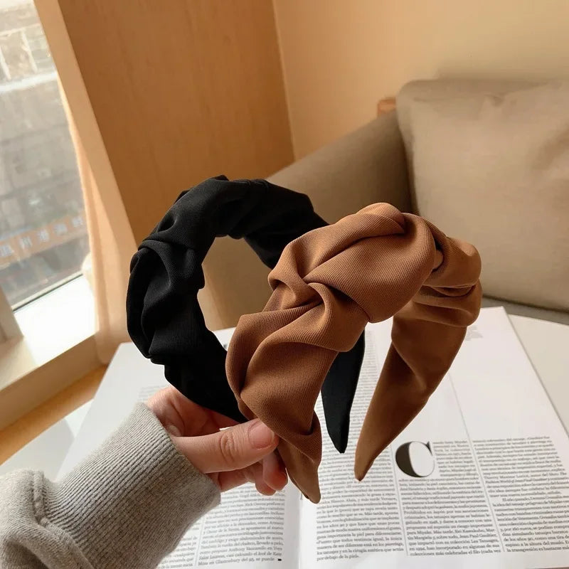 Fashion Flower Hair Hoop Bands for Women & Girls – Solid Color Wide Headbands, Designer Hair Accessories & Headwear