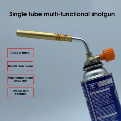 Portable Butane Burner Welding Gas Flame Gun - Brazing Flamethrower for Outdoor Camping BBQ, Soldering Heat Gun