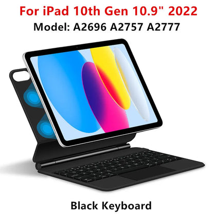 Magic Keyboard for iPad Pro 11/12.9, Air 4/5 & iPad 10th Gen – Smart Magnetic Case & Cover