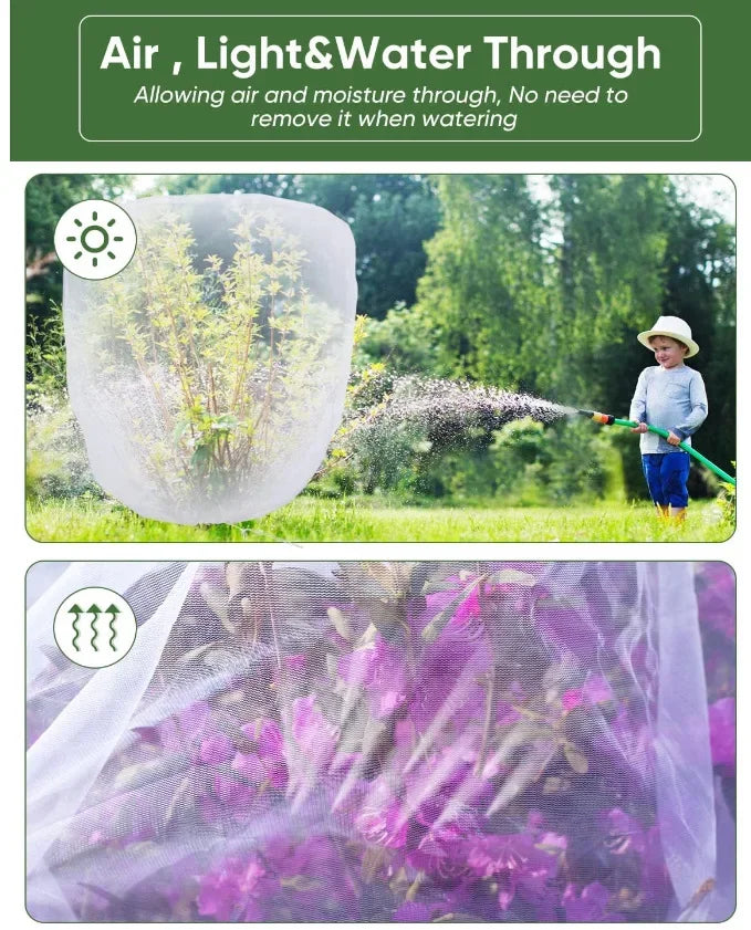 Garden Plant Insect Netting – 60 Mesh Pest Control Cover for Vegetables, Flowers, and Fruits, Bird-Proof Protective Netting