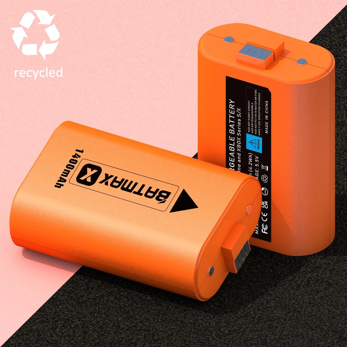 Batmax 1400mAh Rechargeable Li-ion Battery Pack for Xbox Series X/S & Xbox One Controllers