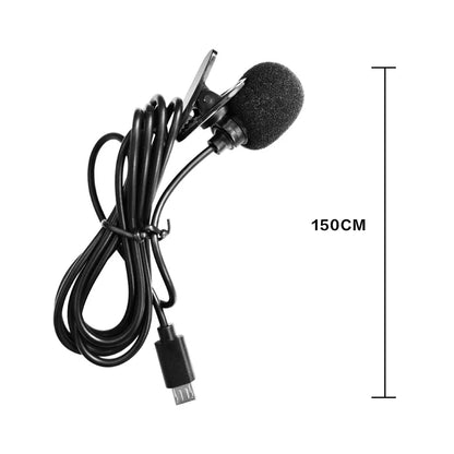 High-Fidelity External Microphone for Sport & Action Camera – 1.5M Micro USB Connector Cable (V39 V316)