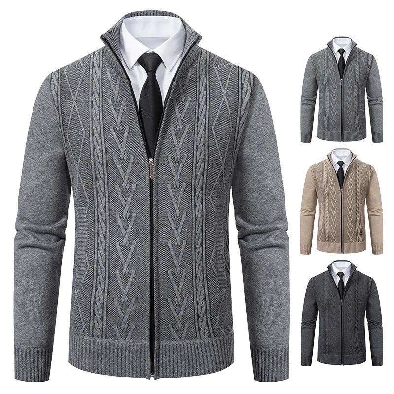 2023 Autumn & Winter Cashmere Padded Sweater Coat - Warm Casual Men’s Knitted Jacket