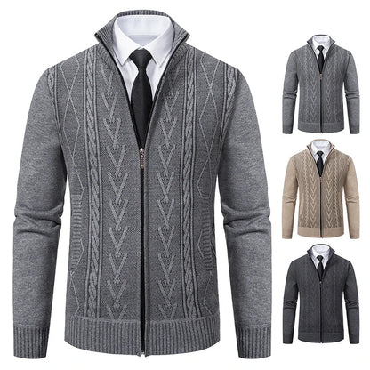 2023 Autumn & Winter Cashmere Padded Sweater Coat - Warm Casual Men’s Knitted Jacket