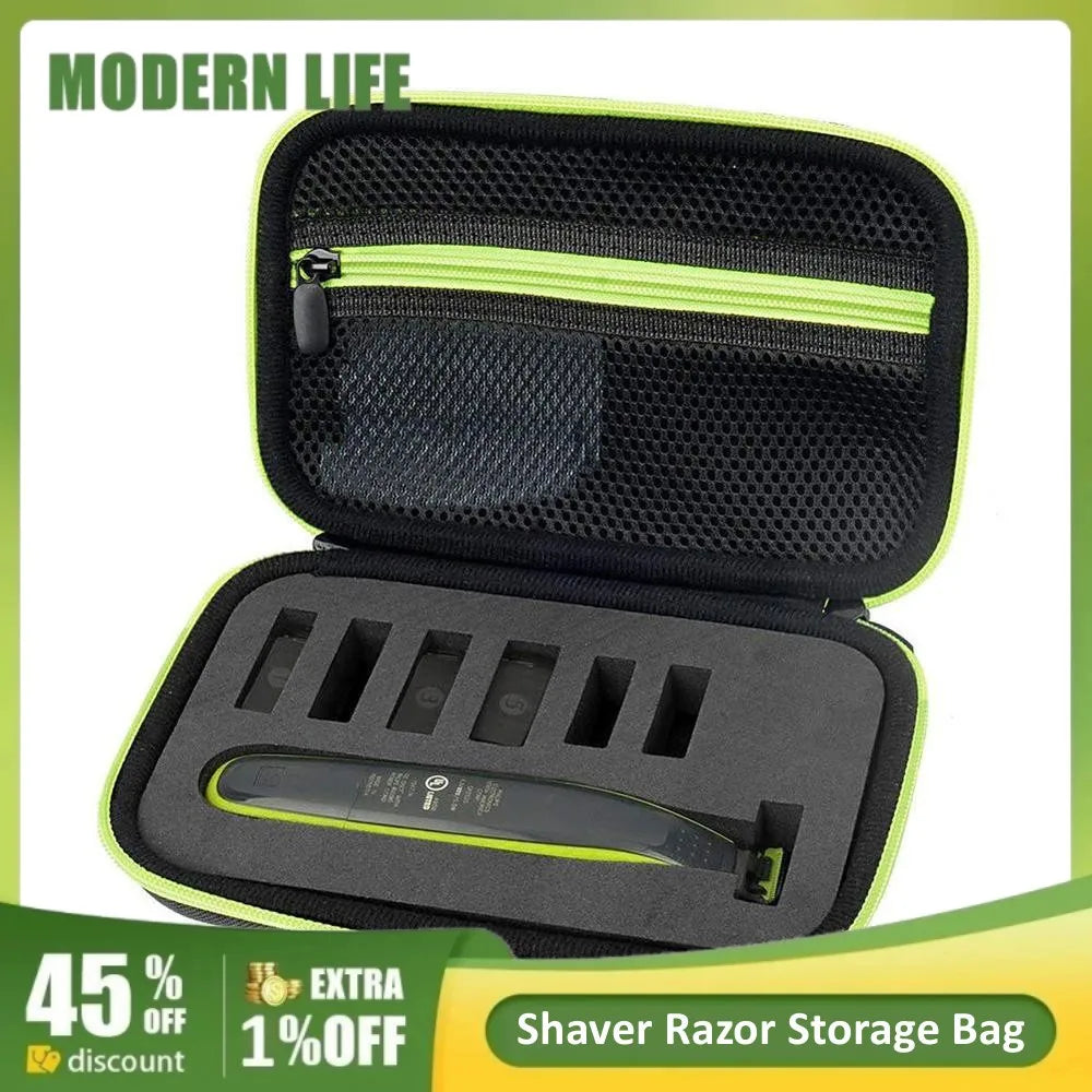 Shockproof Hard Travel Storage Bag for Philips One Blade Shaver Razor - Carrying Case for Men's Electric Shaver - Razor Holder and Storage Bag