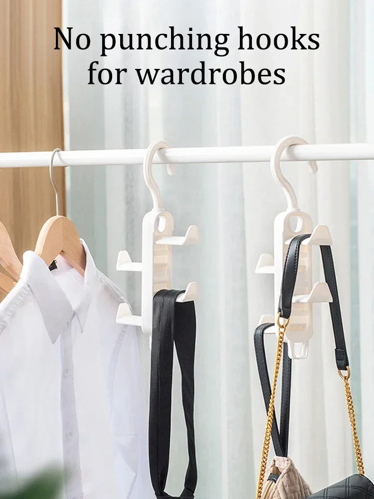 Multifunctional Wardrobe Bag & Clothes Rack – Traceless Hanging Hook for Hats, Bags, and Doors, No Drilling Needed