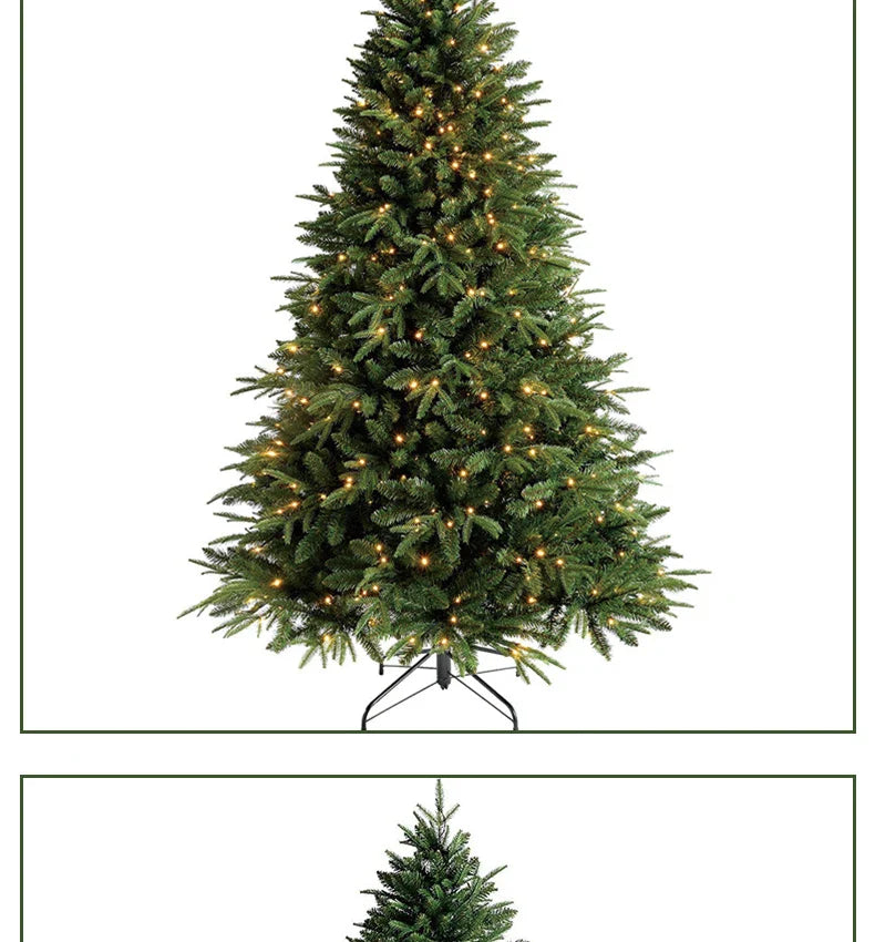 High-End PE Mixed Artificial Christmas Tree — 1.2m & 1.8m Decorative Holiday Tree for Gifts & Home Decor