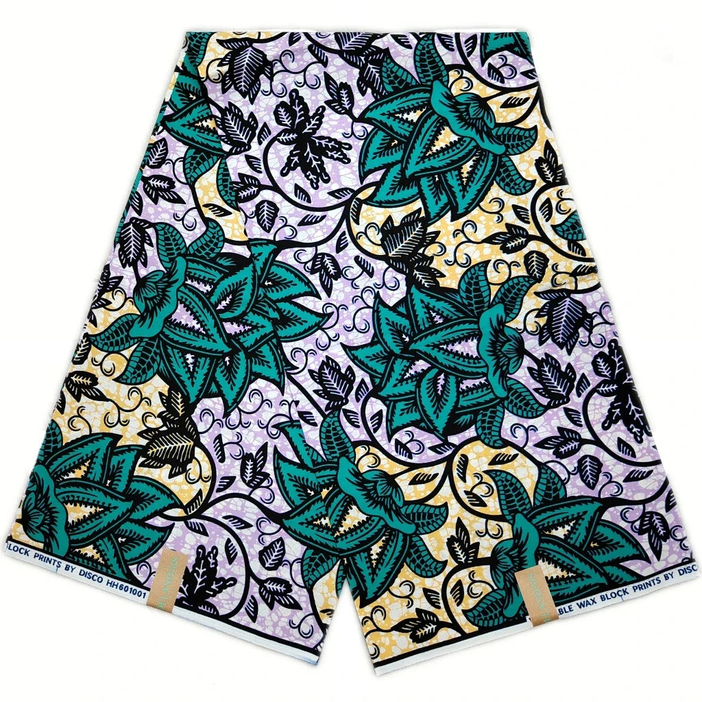 100% Cotton African Ankara Wax Fabric - Soft Real Wax Print for Dresses