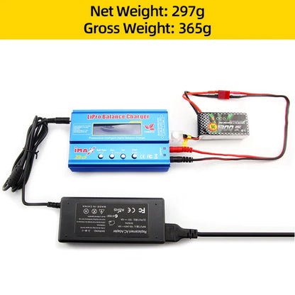 iMAX B6 80W Battery Charger – Digital Lipo, NiMh, Li-ion, Ni-Cd Balance Charger/Discharger for 1-6S RC, FPV, Airplane, Drone, Car
