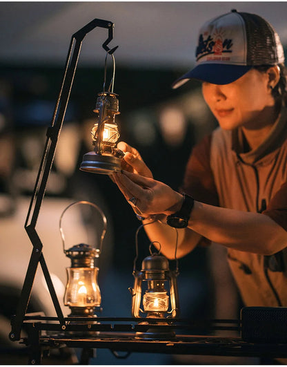 Thous Winds Memory Mini Oil Lamp – Portable Retro Camping Lantern for Hike, Picnic, and Backpacking