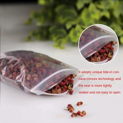 100pcs Thick Zipper Sealed Clear Plastic Storage Bags - Reclosable Ziplock Bags for Jewelry, Food and Packing