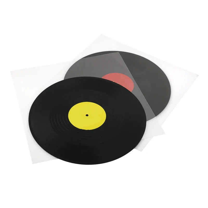 50PCS OPP Gel Vinyl Record Protective Sleeves – Self-Adhesive LP Storage Bags for Turntable, 32.3cm x 32cm