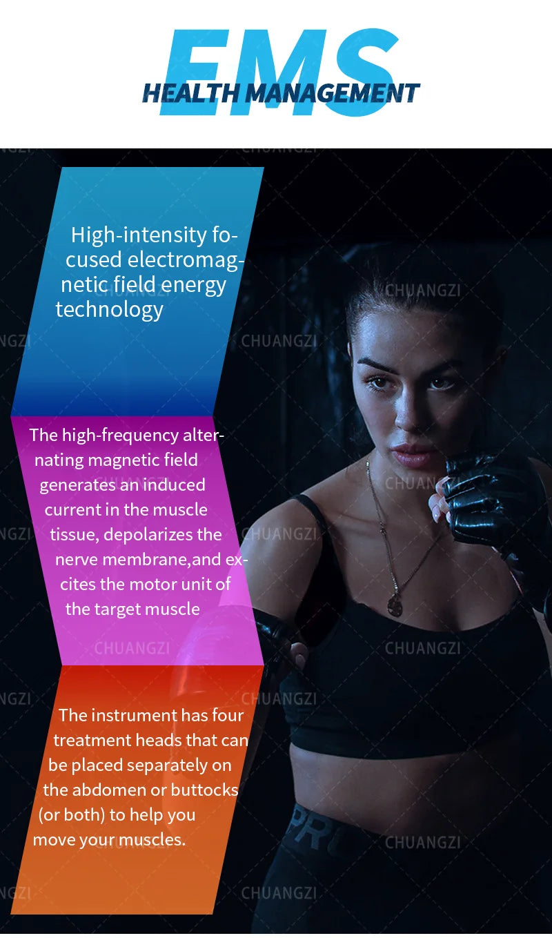 EMSzero 15Tesla 6500W NEO Muscle Sculpting Machine - Electromagnetic Fat Burning and Body Slimming Therapy