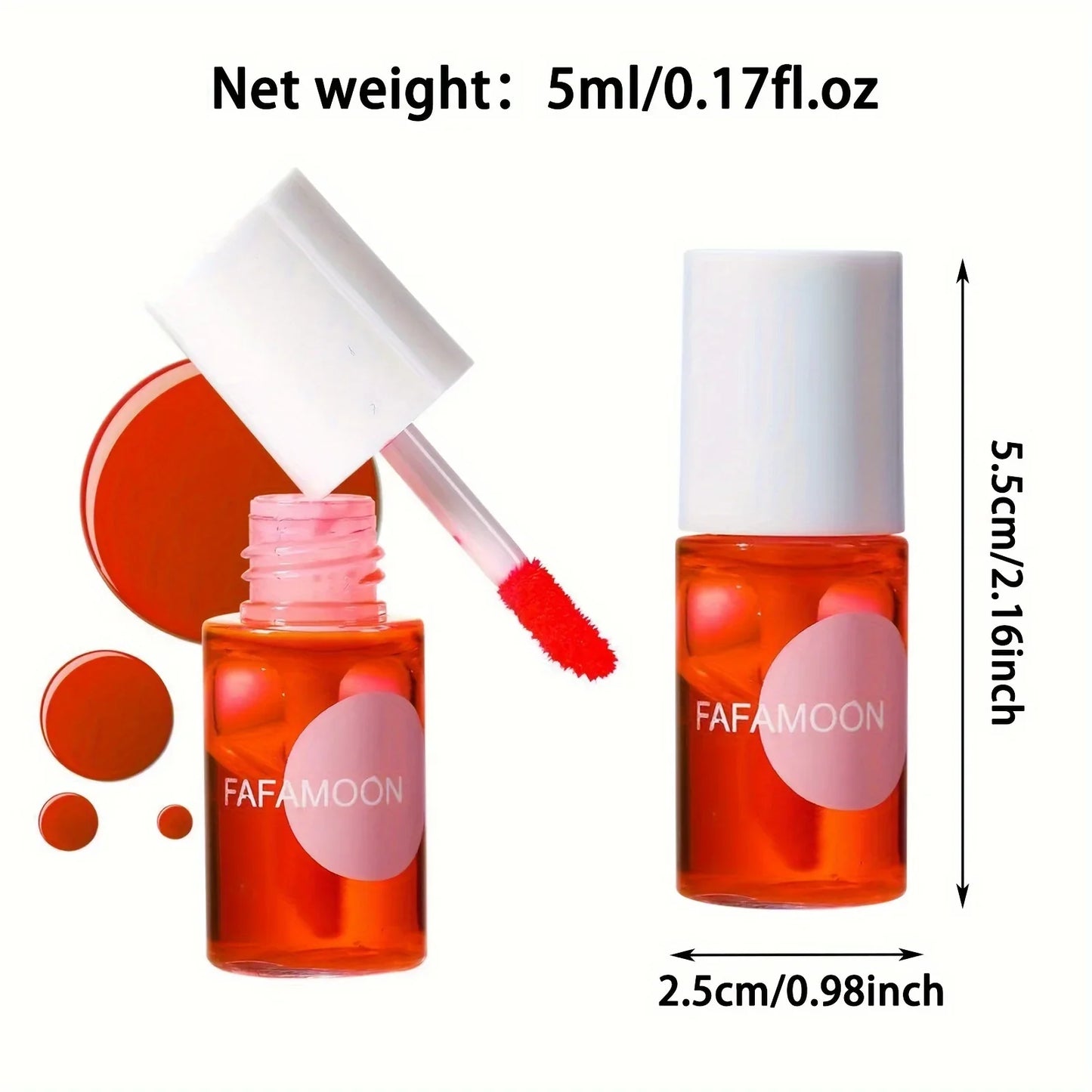 4-Color Fruity Lip Tint – Moisturizing, Waterproof, High-Pigment Liquid Lip Gloss, Non-Stick & Long-Lasting