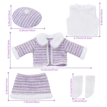 18-Inch Girl Doll Winter Coat — 43cm Baby Doll Jacket Outfit for Dressing