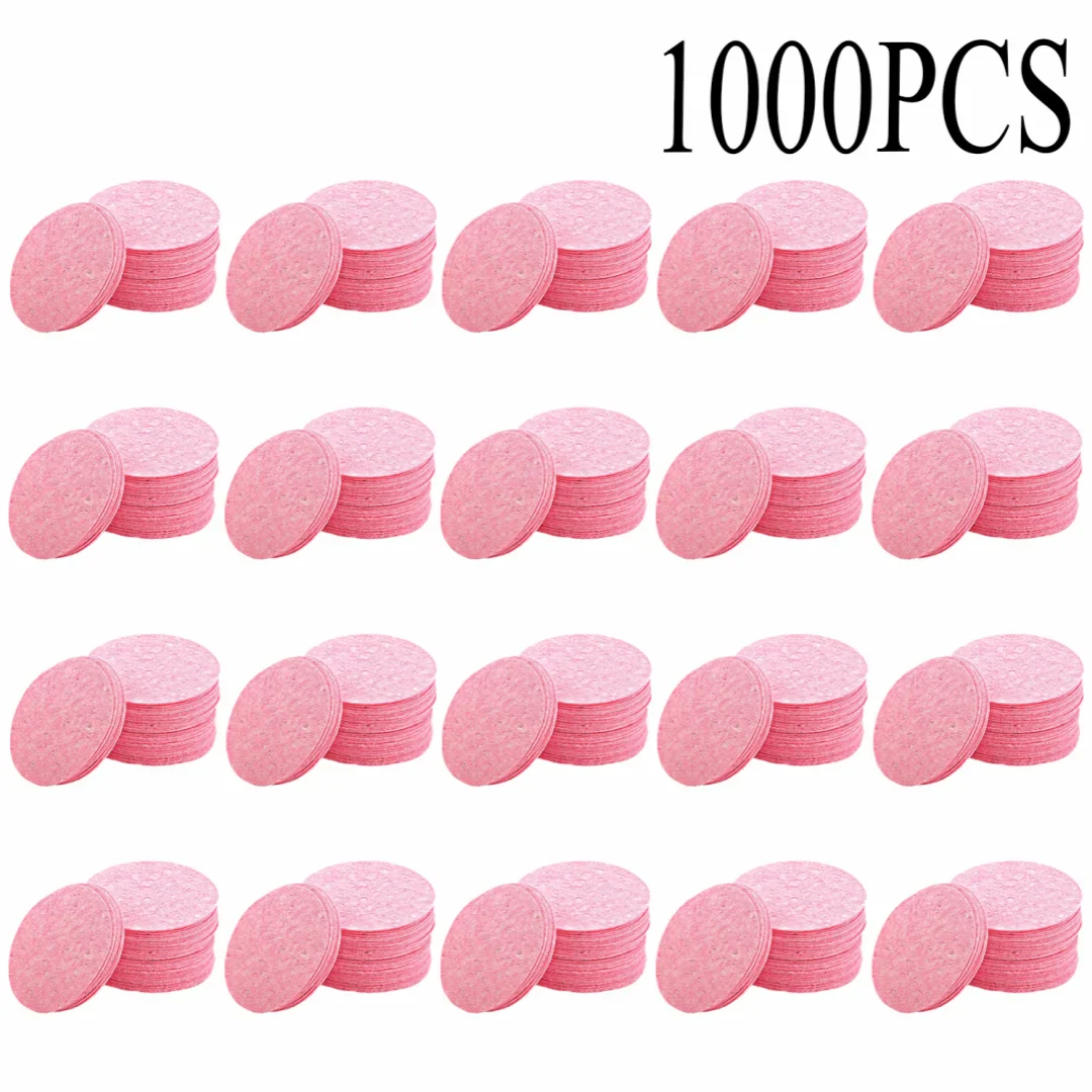 50–1000PCS Natural Wood Pulp Compressed Face Wash Sponges – Foaming Facial Cleansing Puffs for Skincare & Makeup Removal